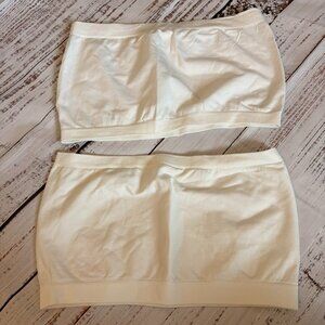 Two White Tube Tops